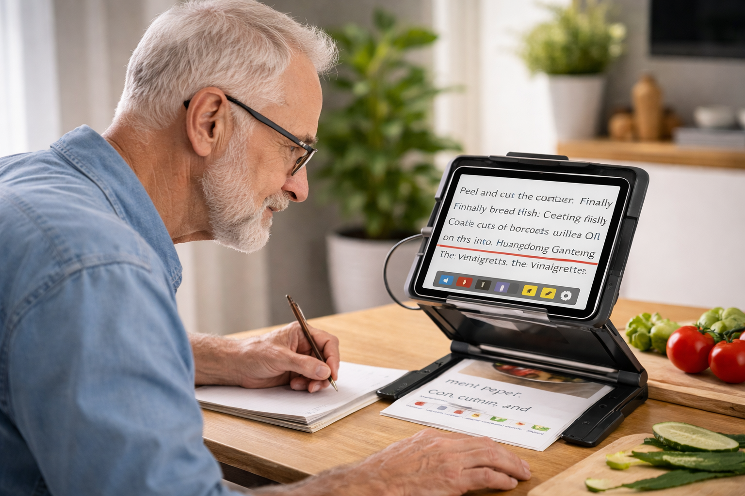 Elektronische Lupe im Einsatz