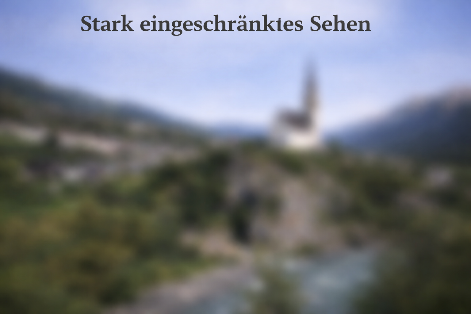 Seh-Simulation bei stark eingeschränktem Sehen