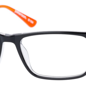black / orange