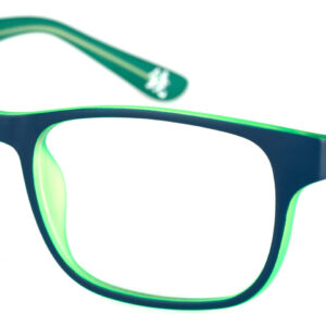 matte blue / fluro green