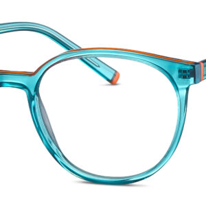 vibrant azure/electric kumquat